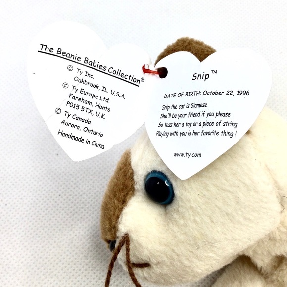 Ty “Snip” the Siamese Cat Beanie Baby Vintage 1996. - Picture 2 of 9